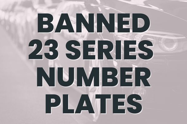 Banned 23 Series Number Plates