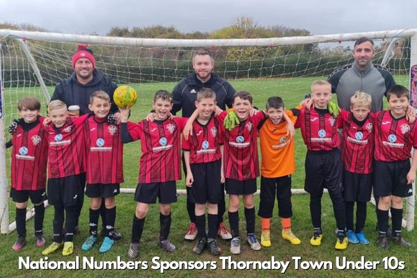 National Numbers Sponsors Thornaby Town FC Under 10s