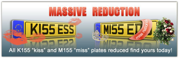 Massive reduction All K155 'kiss' and M155 'miss' plates - find yours today!