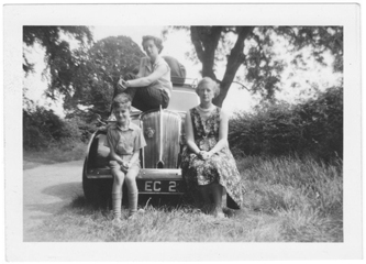 Mr. Abba and his family with EC 2 on a Standard 14 Saloon