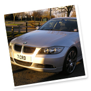 Christopher's 7CRD number plate on his BMW
