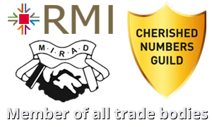 Members of all trade bodies - Cherished Numbers Dealers Association, Retail Motor Industry Federation, Cherished Numbers Guild, Institute of Registration Agents and Dealers (M.I.R.A.D)
