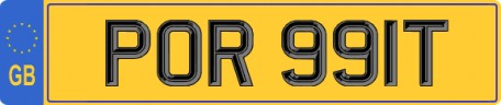 Porsche 991 Turbo 911 Number Plate