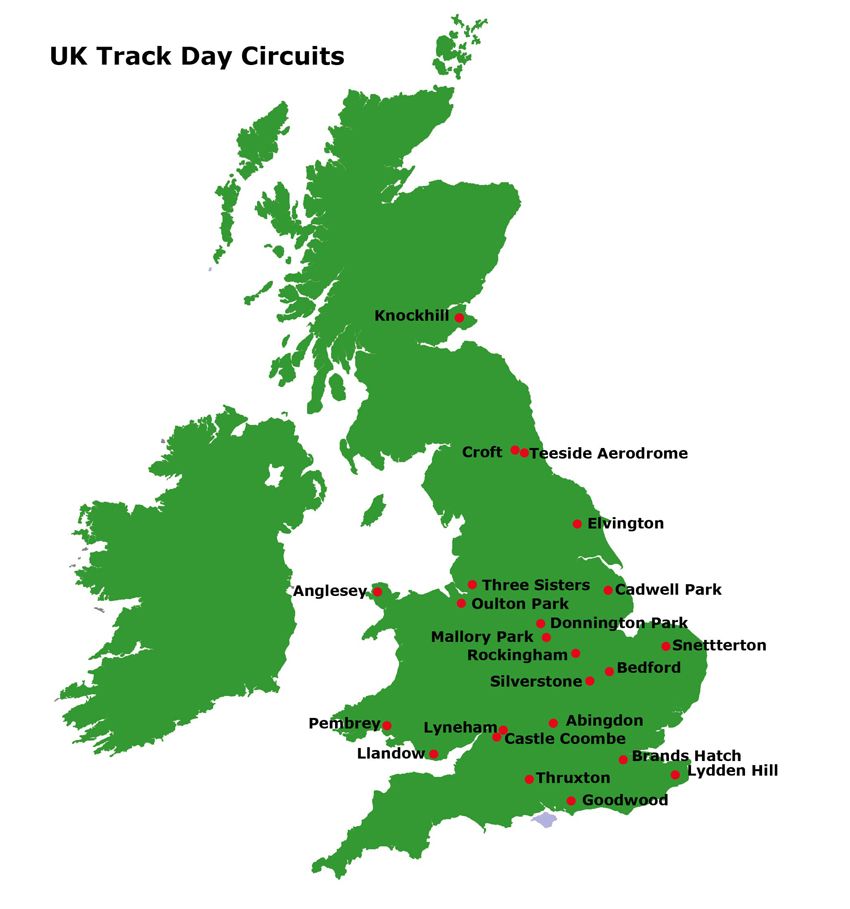 UK Track Day Circuits