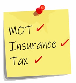 Tax, insurance and MOT