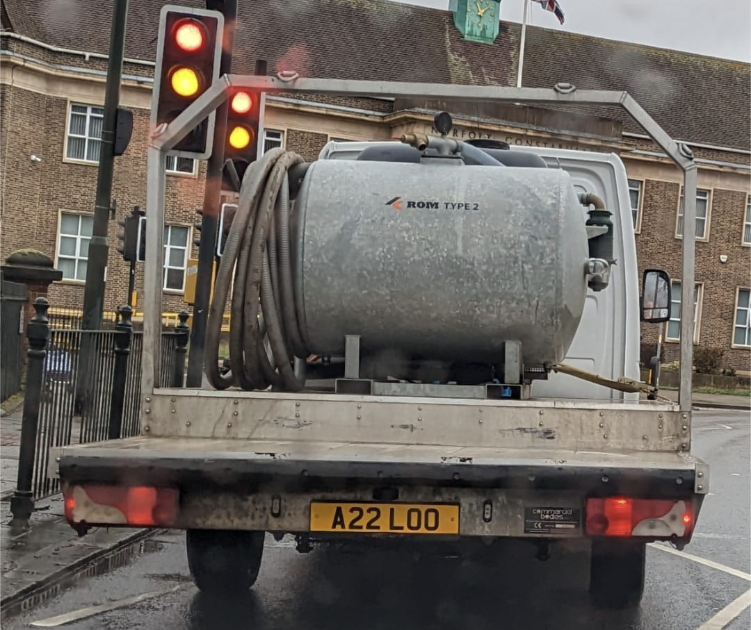 A22 LOO private number plate on car