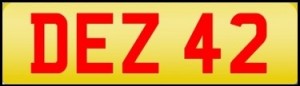 des personalised number plates