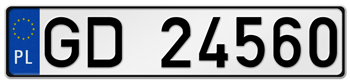 Polish Number Plate