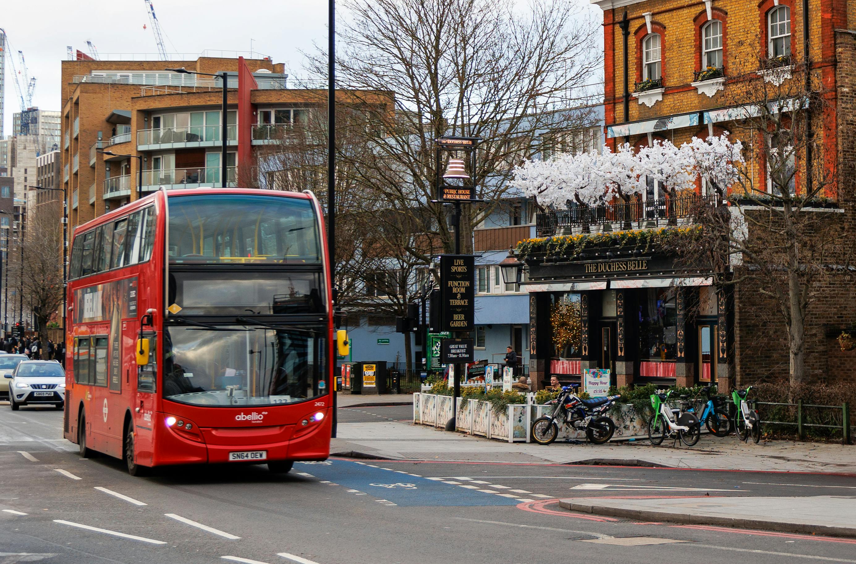 British Bus on British road