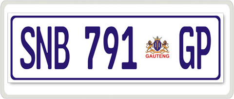 South African Number Plate