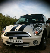 CarLashes eyelash personalisation used on cars