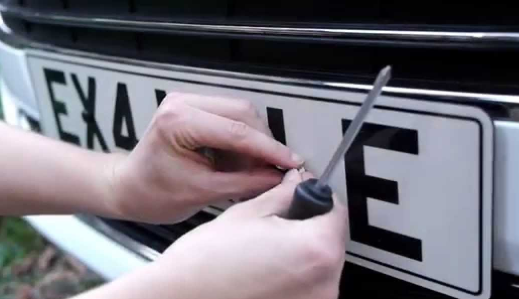 Number plate fixing