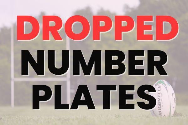 Dropped number plates