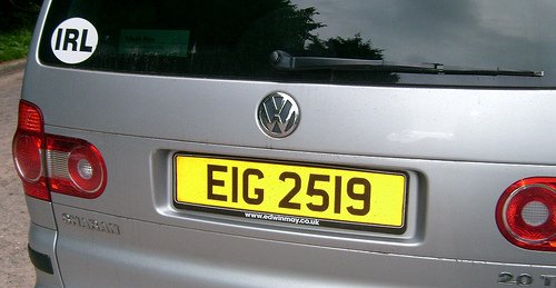 irish number plate example