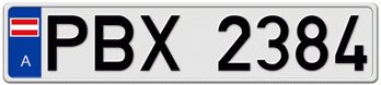 Austrian Number Plate