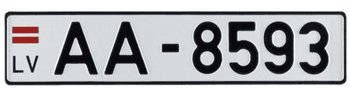 Latvian Number Plate