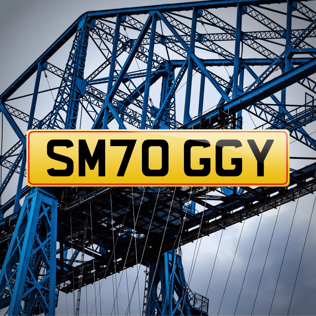 SM70 GGY number plate