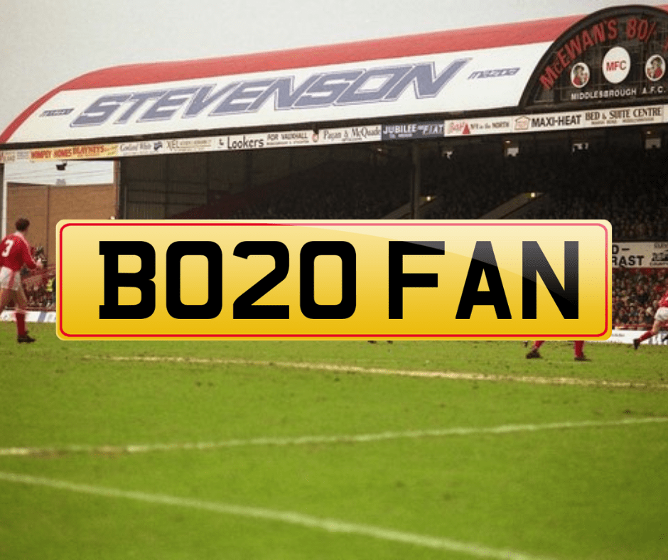 BO20 FAN number plate