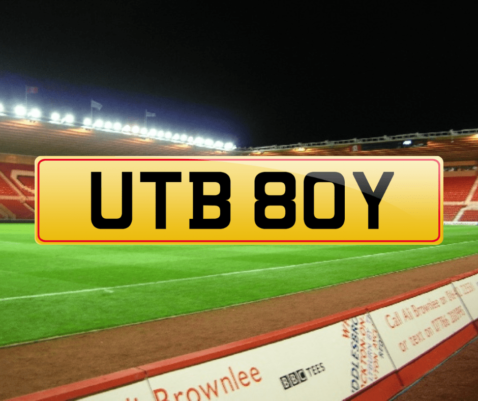 UTB 80Y number plate