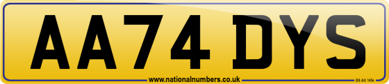 AA74 DYS