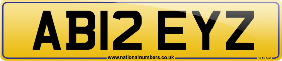 AB12 EYZ