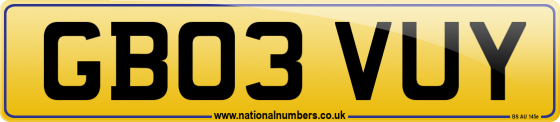 GB03 VUY