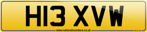 H13 XVW