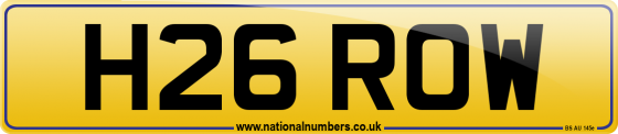 H26 ROW