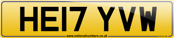 HE17 YVW