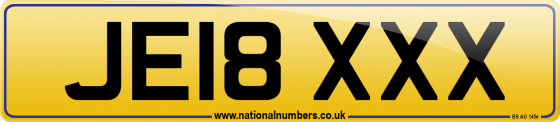JE18 XXX