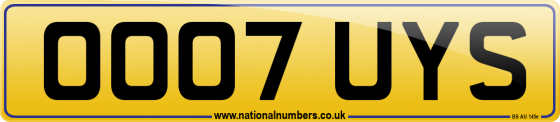 OO07 UYS