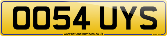 OO54 UYS