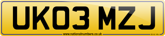 UK03 MZJ