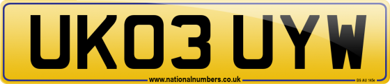 UK03 UYW