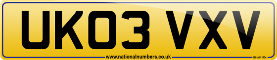 UK03 VXV