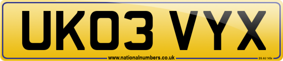 UK03 VYX