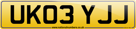 UK03 YJJ