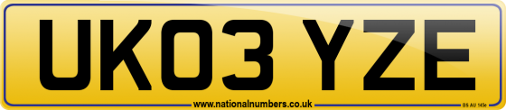 UK03 YZE