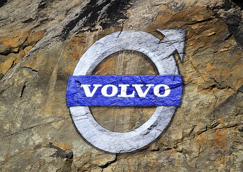 Volvo Logo on Cliff Face