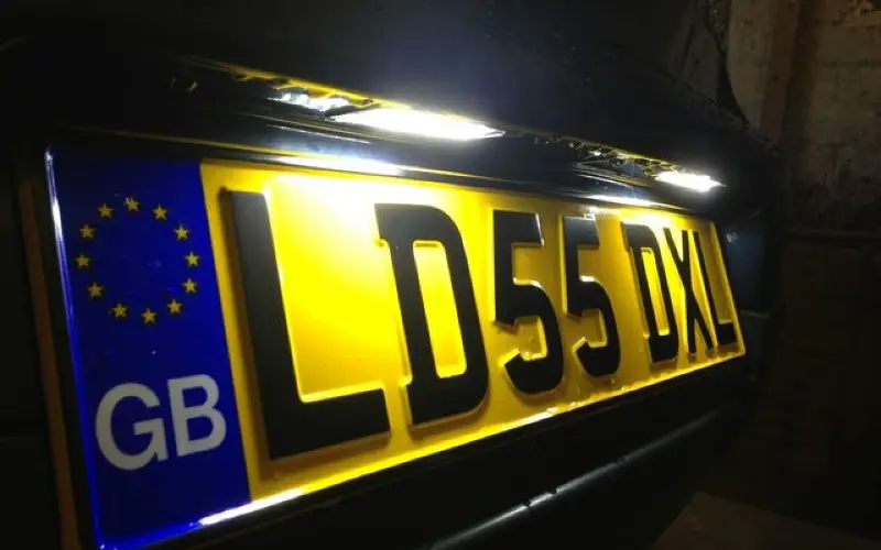 Number Plate Lights Law UK
